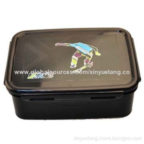 Food-grade Plastic Lunch Box, Black Color, Sized 16x12x6cmNew